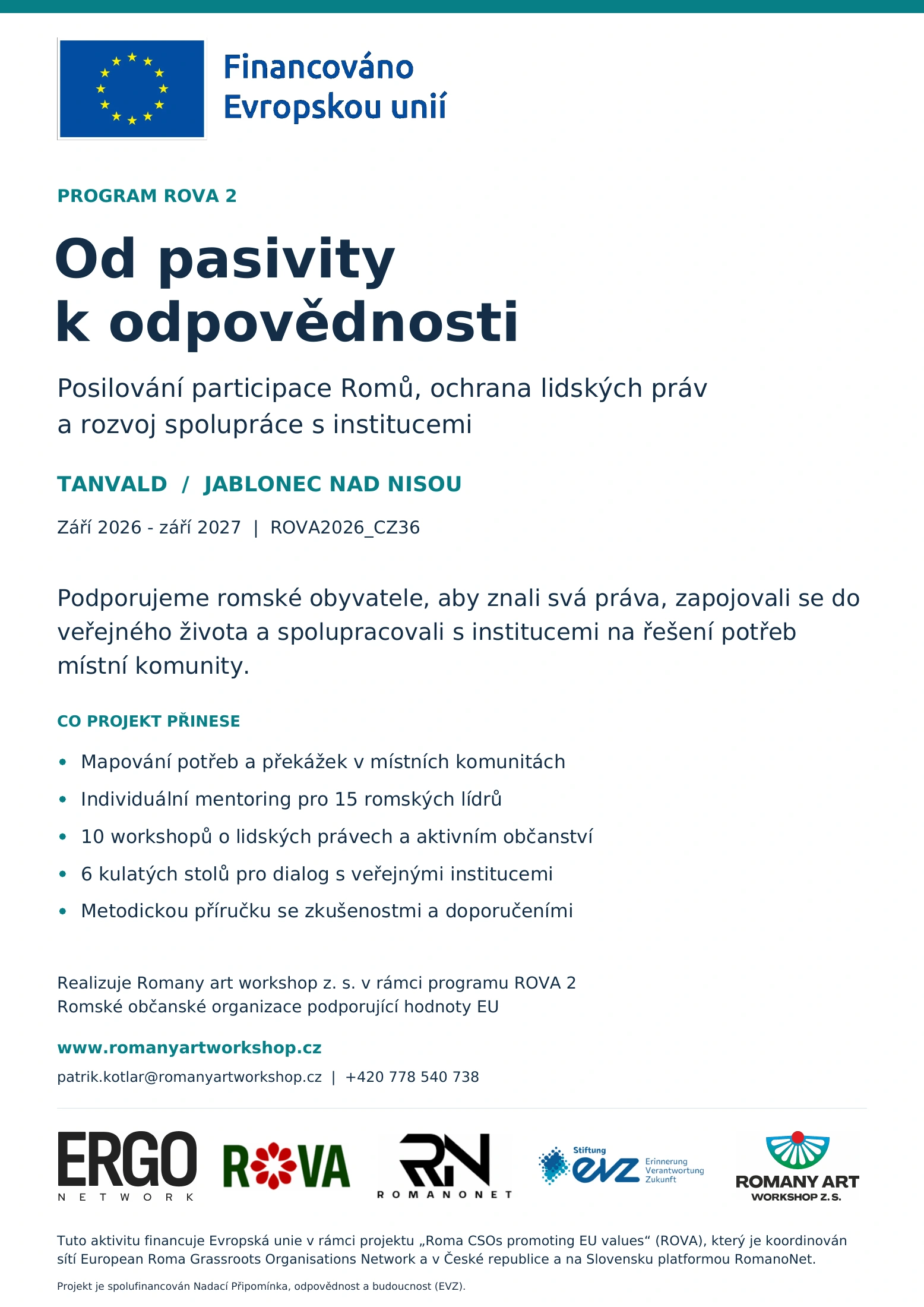 Od pasivity k odpovědnosti – původní projektový plakát v češtině
